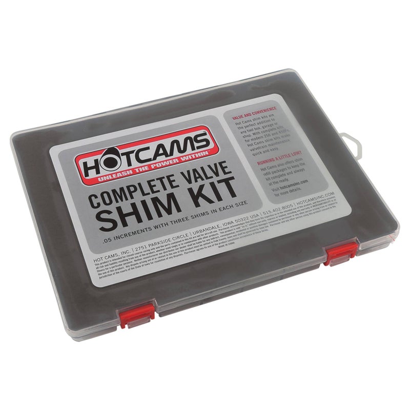 Hot Cams HCSHIM02 Complete Shim Kit Compatible with/Replacement for Arctic Cat ATV DVX 400 /Honda CRF 450R CRF450X TRX 450ER TRX 450R /Kawasaki KFX 400 KFX 450R KLX 450R KX 450F/Suzuki - Image 1